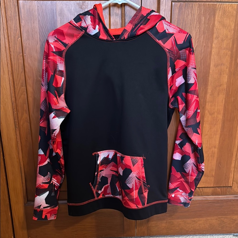 Red and Black Graphic Hoodie